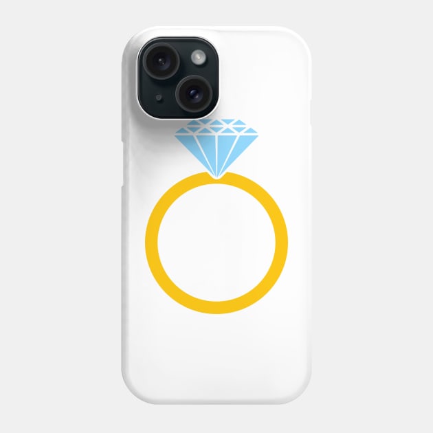 Diamond Ring With Gold Band Phone Case by THP Creative