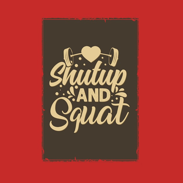 Shutup and squat- Crazy gains - Nothing beats the feeling of power that weightlifting, powerlifting and strength training it gives us! A beautiful vintage design representing body positivity! by Crazy Collective