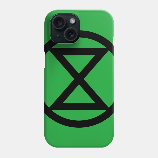 Extinction Rebellion Logo Phone Case by Scottish Arms Dealer