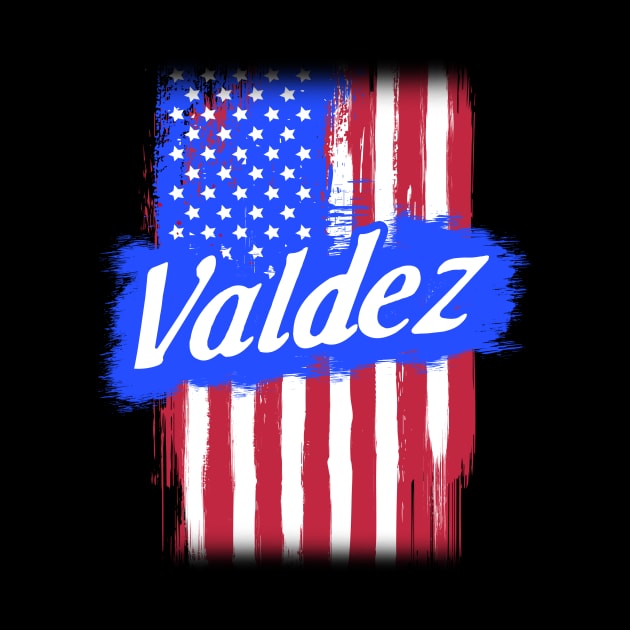 American Flag Valdez Family Gift For Men Women, Surname Last Name by darius2019