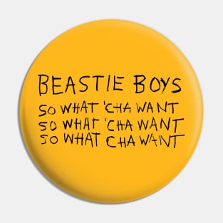 So What 'cha Want Pin