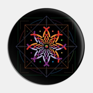 Kaleidoscope Fire Flower Pin