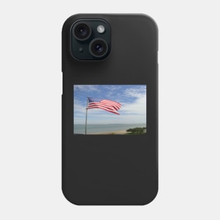 American Flag on the Coast Phone Case