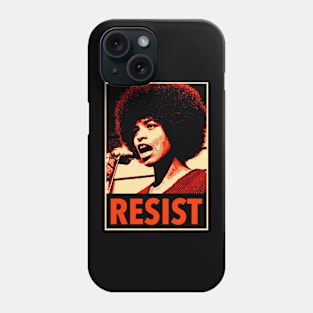 Angela Davis Resist (orange tone) Phone Case