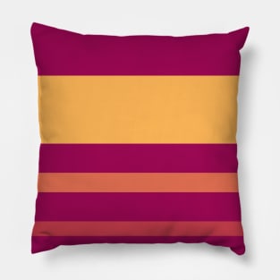 An attractive compound of Almost Black, Jazzberry Jam, Faded Red, Light Red Ochre and Butterscotch stripes. Pillow