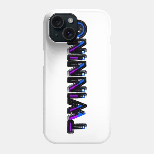 Twinning Purple and Blue Phone Case by LahayCreative2017