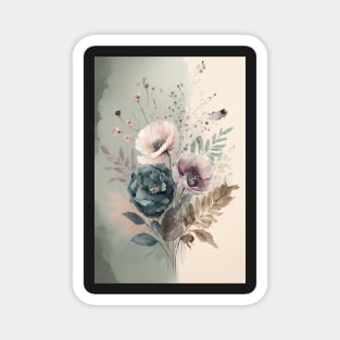 Flower Watercolor Painting Magnet