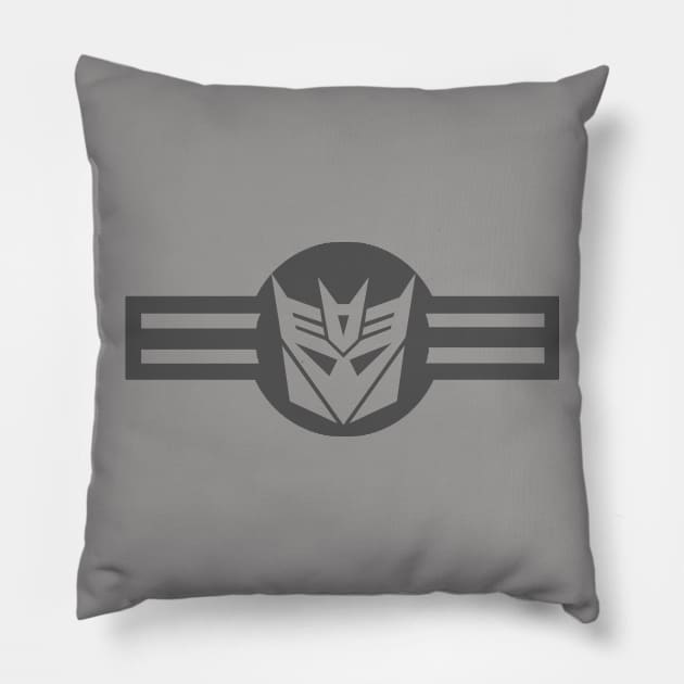 Decepticon Blackout (Roundel) Pillow by Ironmatter