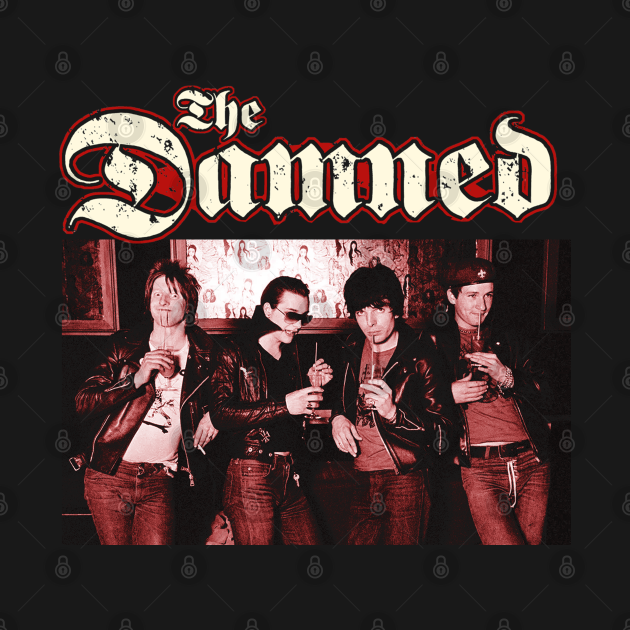 Vintage Musical Retro Punk Rock Band Mens Funny The Damned TShirt