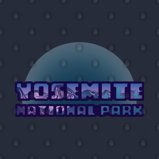 Yosemite National Park Retro Text Logo by Spatium Natura