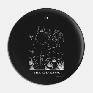 Empress Dinosaur Triceratops Tarot Pin