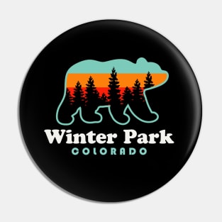 Winter Park Colorado Vacation Travel Bear Trees Pin