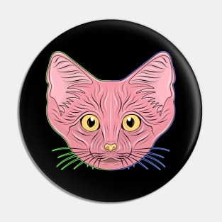 cute red sand cat face Pin