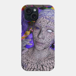 W3bHUMAN. Absorder into the net. 3D DIGITAL ART. TECHNO Phone Case