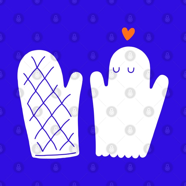 Oven Mitt & Ghost by obinsun