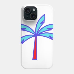 sky blue palm tree design Phone Case