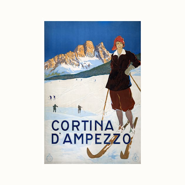 Cortina d'Ampezzo Italy Vintage Poster 1923 by vintagetreasure