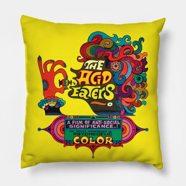 The Acid Eaters (1968) Pillow by MondoWarhola