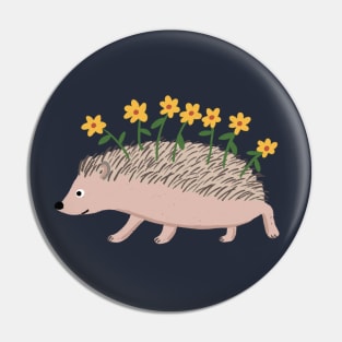 Hedgehog with Flowers Pin