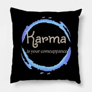 Karma blue Pillow