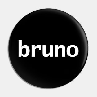 Bruno Minimal Typography White Text Pin