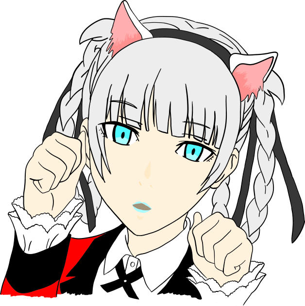 Kakegurui Cat Ear Kirari Momobami Student Council President Kids T-Shirt by XTUnknown