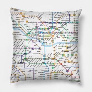 Seoul subway map Pillow