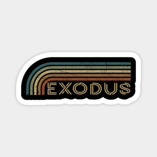 Exodus Retro Stripes Magnet