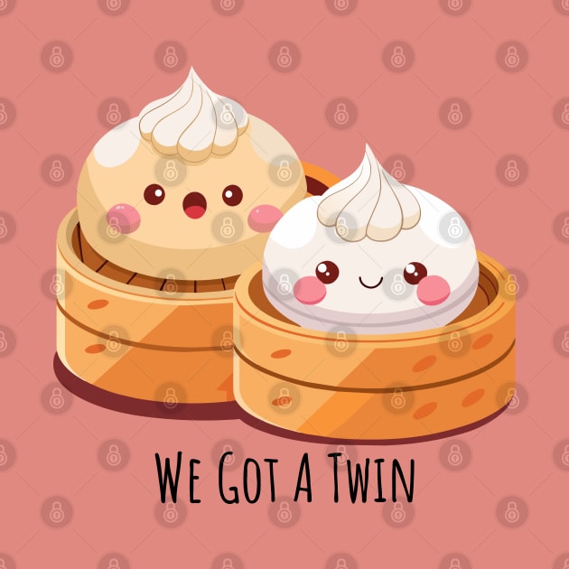 We Got A Twin: Adorable Twin Bun Merchandise | PunnyHouse by PunnyHouse