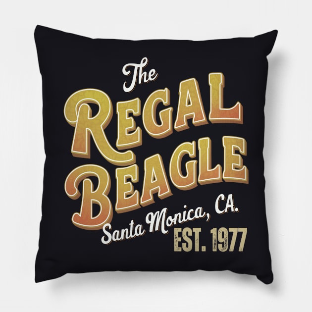 The regal beagle santa monica est.1977s Pillow by thestaroflove