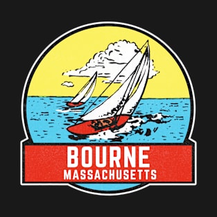 Vintage Bourne Massachusetts Travel Decal T-Shirt