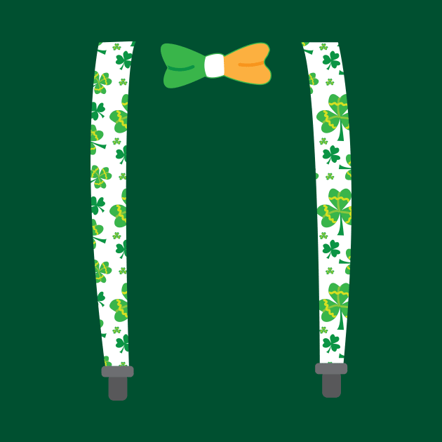 Shamrock braces with Irish bow tie St Patrick's day by ayelandco