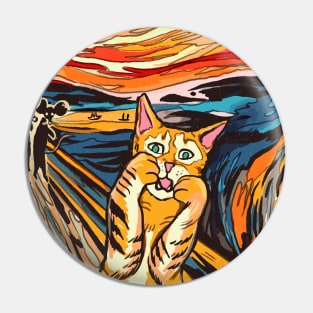 Cat Scream Munch Pin