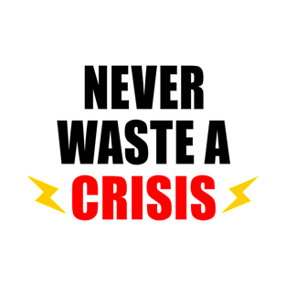 NEVER WASTE A CRISIS SPRUCH CORONA KRISE 2020 VIRUS PANDEMIE T-Shirt