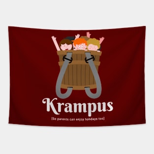 Krampus is coming, Parents can finally enjoy Holidays too Joke Tapestry