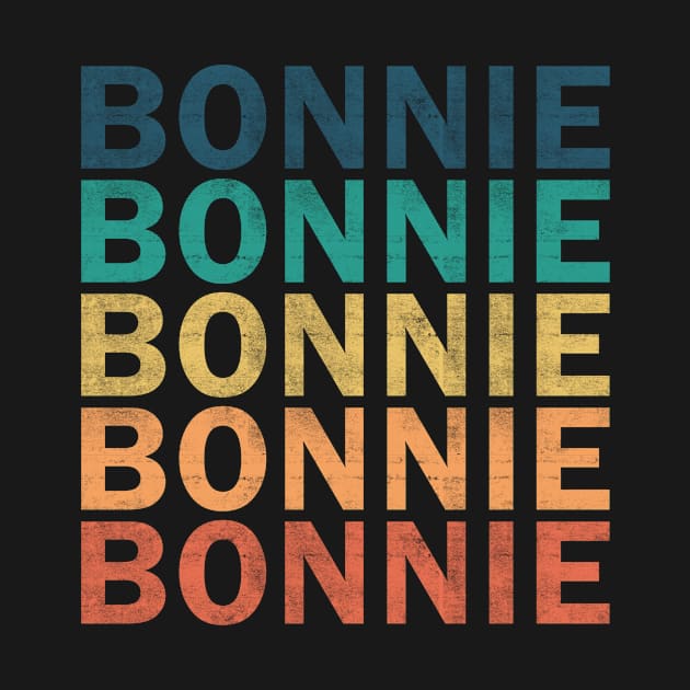 Bonnie Name T Shirt - Bonnie Vintage Retro Name Gift Item Tee by henrietacharthadfield