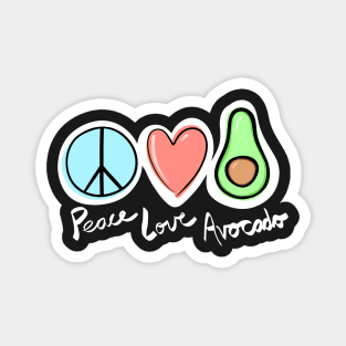 Peace Love Avocado Magnet