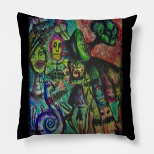 Spiraling nightmares Pillow