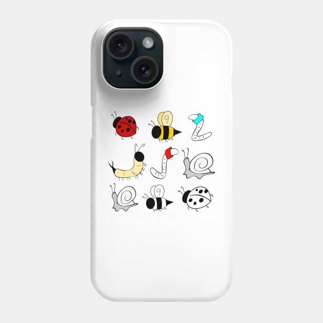 worm and bee Phone Case by jaml-12