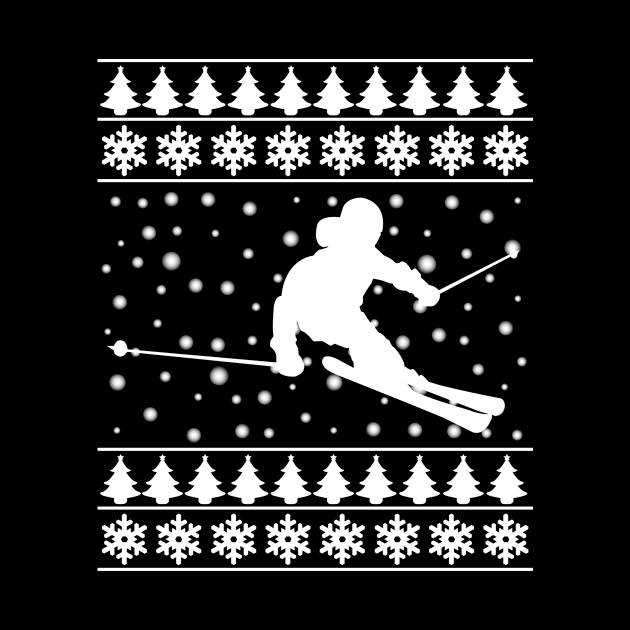 Christmas Skier Skiing XMAS Gifts by ChrisWilson