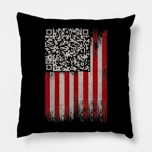 Funny QR Trump Dancing Dance Code American Flag Pillow