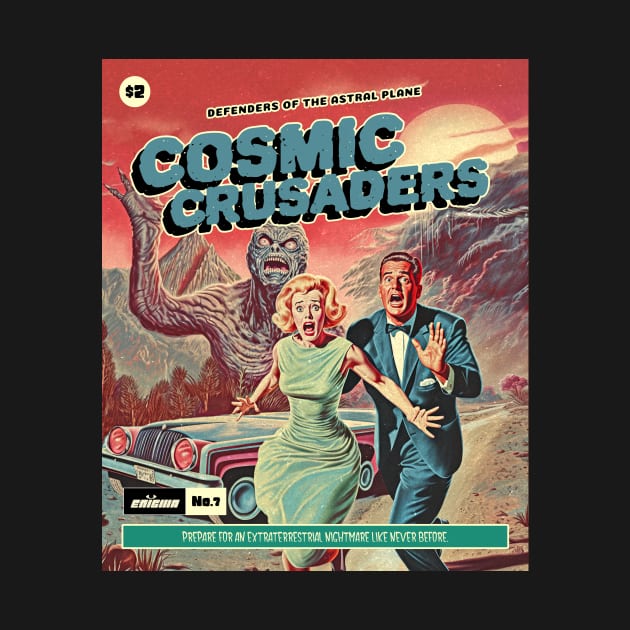 Retro Sci Fi Horror Comic Book by Tip Top Tee's