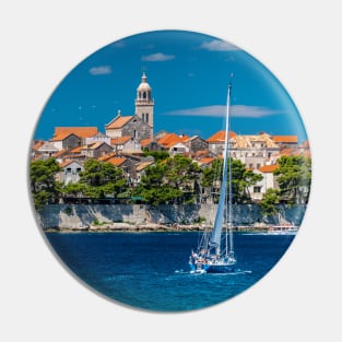 Old Town Korcula from the Sea Pin