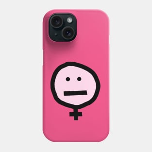 Female Pink Not Smiley Face Phone Case