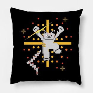 Cat Lightning Retro Gaming Pillow