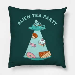 Alien tea party Pillow