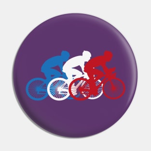 Cycling friends race tour Pin