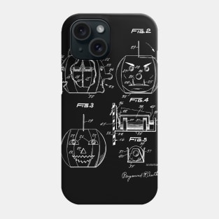 Halloween Pumpkin Lantern Vintage Patent Drawing Phone Case