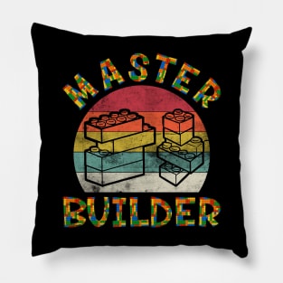 Birthday Master Brick Block Builder Pillow