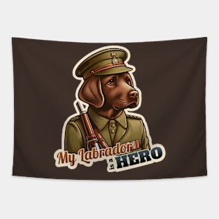 Labrador Retriever soldier Tapestry